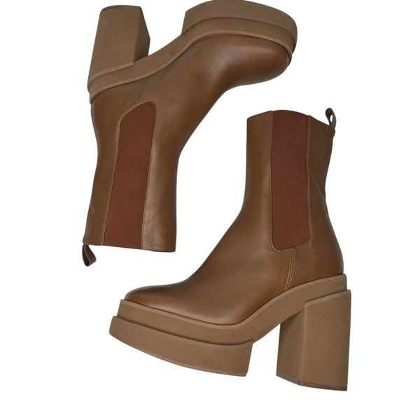 Ankle Boot Paloma Barcelo Selene Iris Leather Platform Heel Size 9-9.5 - Picture 6 of 12